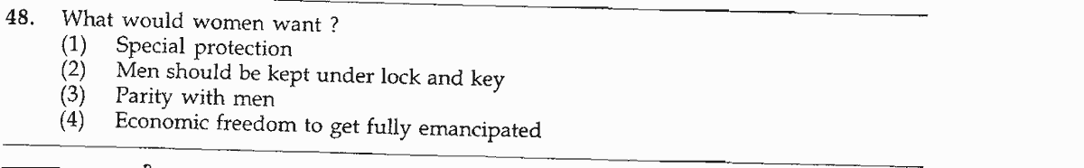 Question diagram — the numbered options below refer to the choices shown here