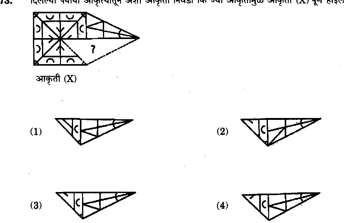 Question diagram — the numbered options below refer to the choices shown here