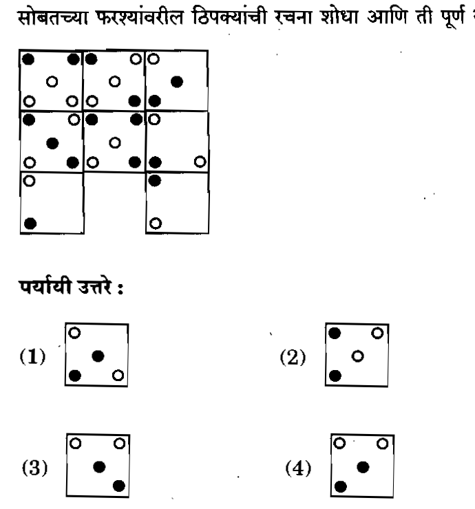Question diagram — the numbered options below refer to the choices shown here